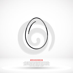 egg icon vector, solid illustration , lorem ipsum Flat design
