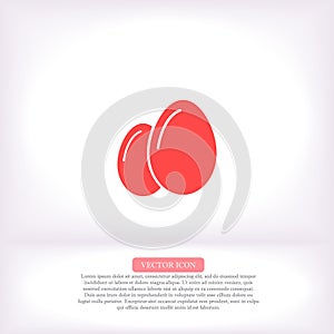 egg icon vector, solid illustration , lorem ipsum Flat design