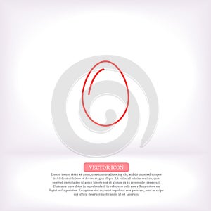egg icon vector, solid illustration , lorem ipsum Flat design