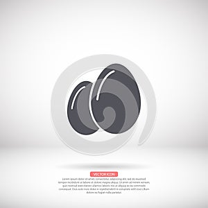 egg icon vector, solid illustration , lorem ipsum Flat design