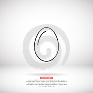 egg icon vector, solid illustration , lorem ipsum Flat design
