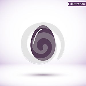 egg icon vector, solid illustration , lorem ipsum Flat design