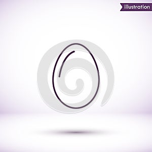 egg icon vector, solid illustration , lorem ipsum Flat design