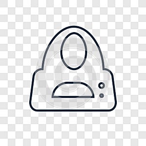 Egg incubator concept vector linear icon isolated on transparent