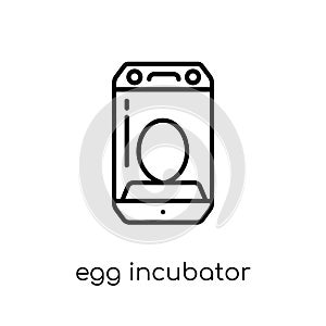 Egg incubator icon. Trendy modern flat linear vector Egg incubat
