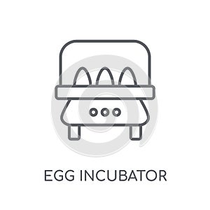 Egg incubator linear icon. Modern outline Egg incubator logo con