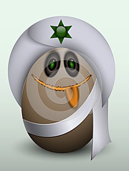 Egg Indian Prince in a turban.