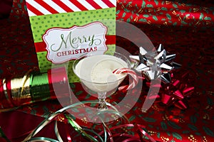 Egg Nog with Wrapping Paper