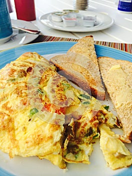 Egg Omelet with Toast