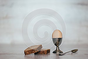 Egg in the pastern on a light