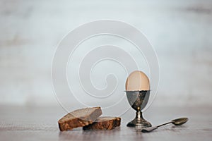 Egg in the pastern on a light