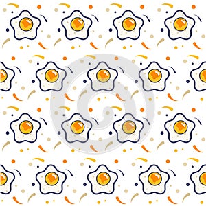 Egg pattern background stock illustration