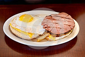Egg Pork Roll Burger