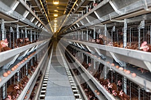 Egg production poultry factory