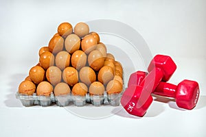 Egg pyramid as protein and vitamin source.
