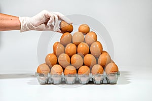 Egg pyramid as protein and vitamin source.