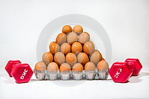 Egg pyramid as protein and vitamin source.