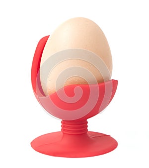 Egg in Red Silicone Egg Cup.