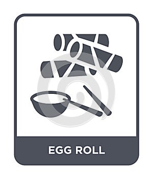 egg roll icon in trendy design style. egg roll icon isolated on white background. egg roll vector icon simple and modern flat