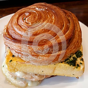 Egg sandwich croissant