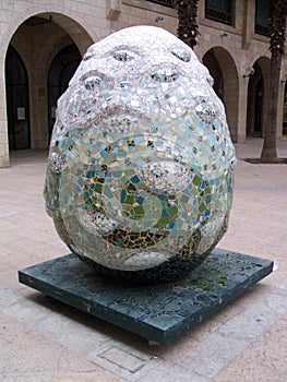 Egg sculpture. Eggquot in Jerusalem Boulevard in Yaffo, Israel