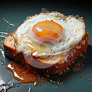 egg on a slice of bread