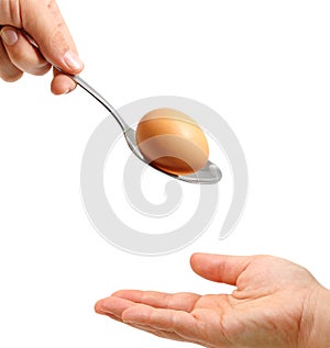 Egg with a spoon