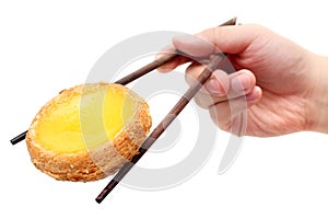 Egg Tart On Chopstick