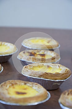 Egg tart on the table