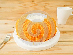 Egg thread cake fios de ovos photo