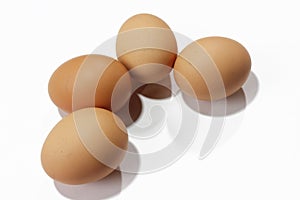 Egg on white background table