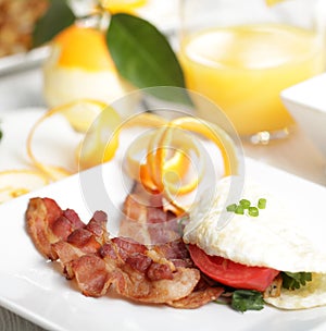 Egg white omelette breakfast