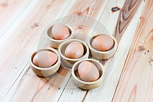 Egg Wooden cutting boards, wooden spoons, wooden forks