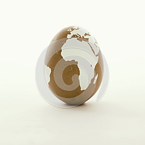 Egg world map photo