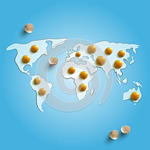 Egg world map