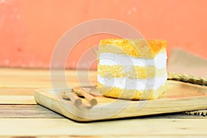 Egg Yolk Gold Thread Cakes stuffed with cream