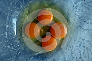 Egg yolks, making a cake