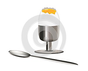 Eggcup chrom isolated
