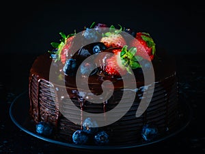 Chocolate Cake with Chocolate Gananche