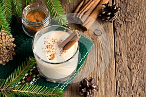 Eggnog with cinnamon