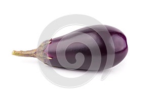 Eggplant or aubergine vegetable isolated on a white background