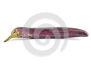 Eggplant is less fresh isolated on white