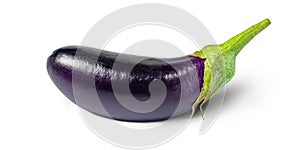 Eggplant isolated on white background with clipping path