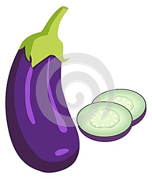 eggplant on purple