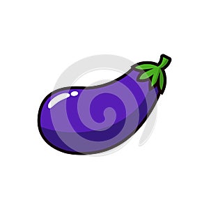 Eggplant vector illustration isolated on white background