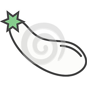Eggplant vegetable vector icon isolated