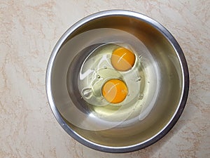 Eggs as a smiley