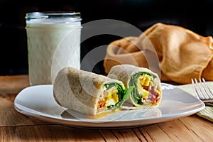 Eggs Bacon Breakfast Wrap