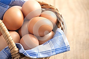 Eggs on the basket