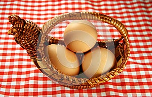 Eggs and basket photo